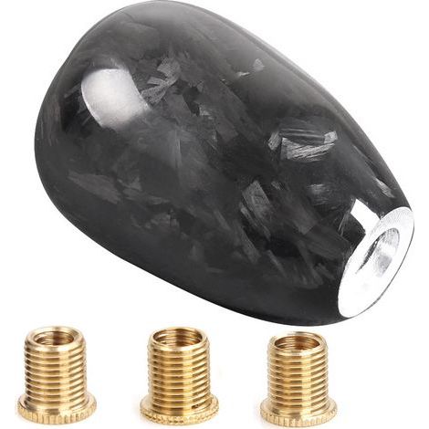 Pièces de modification automobile : pommeau de levier de vitesses/tête de levier de vitesses irrégulier en fibre de carbone forgée - fibre forgée (1/3)