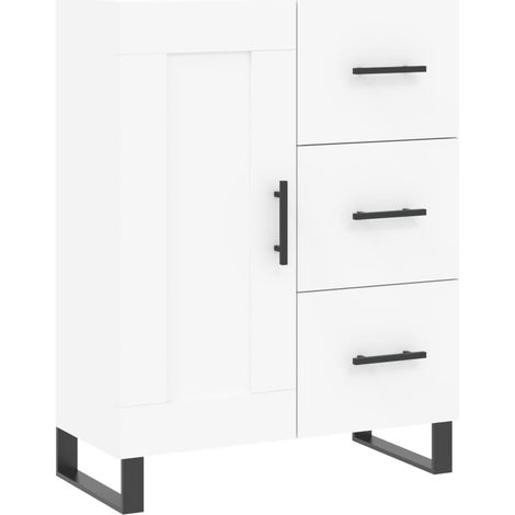 Buffet,Bahut,Meuble de Rangement blanc 69,5x34x90 cm bois d'ingénierie CFW11341 (1/5)
