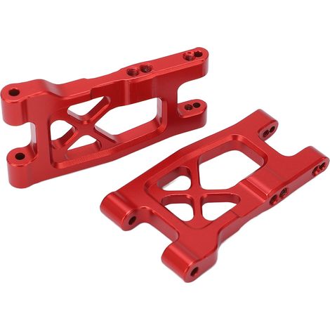 Bras de suspension avant et arrière en aluminium pour voitures RC 1/18 Traxxas Latrax Teton (modèle Desert Prerunner, rouge). (1/5)
