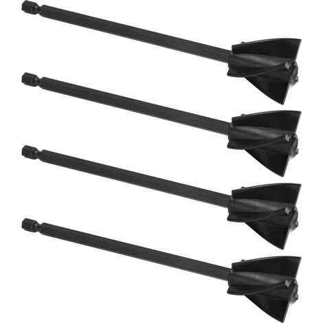 4 Harzmischflügel, 5 robuste Flügel, Bohrzubehör zum Lackieren, homogen, wiederverwendbar, schwarz, 4er-Pack (1/5)