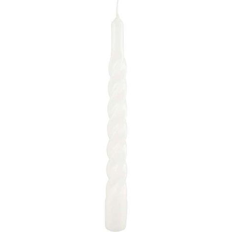 CERERIA DI GIORGIO Candele Tortiglione 2,2 cm H 21 cm 3 pz Bianco Decorativi (1/5)