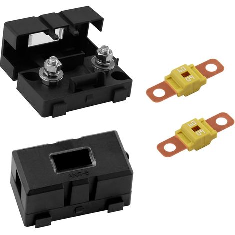 2 Pièces Fusibles Midi 60A et Porte-Fusibles ANS, Fusible Voiture, Haute Tension 12V-58V, Compatible avec Voitures, Camions, Véhicules de Construction, Bus, Caravanes
