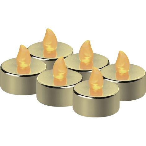 EMOS DCCV13 - Set di 6 candele senza fiamma con effetto tremolante, decorazione per Natale, albero di Natale, tutti i santi, IP20 interni, batteria bianca calda (1/4)
