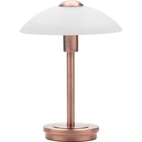 Litecraft Table Lamp Touch Sensitive Base With Alabaster Shade - Antique Copper (1/5)