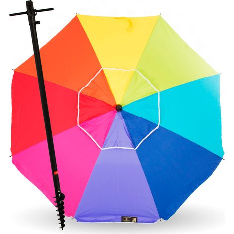 Parasol 200cm avec Spirale et Poteau de Tour Total. Fierté, rose (1/5)