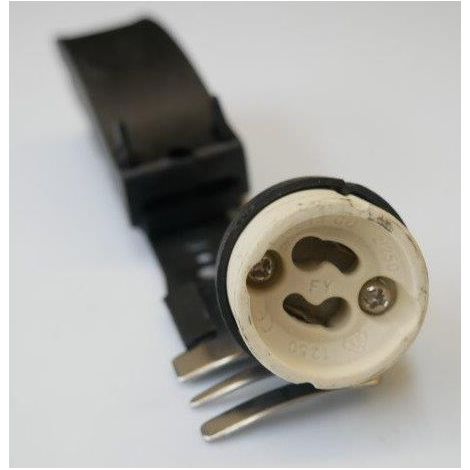 Douille culot GU10 avec étrier et connecteur rapide eco (à l'unité) pour ampoule GU10 230V AURORA