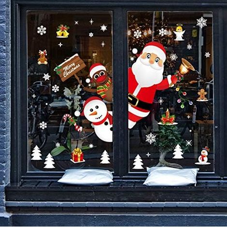 Weihnachtsfensteraufkleber, Weihnachtsfensterdekoration zum Selbermachen, niedliches Rentier (1/5)