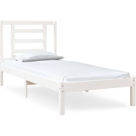 Maison Exclusive - Giroletto Bianco in Legno Massello 75x190 cm Small Single (1/5)
