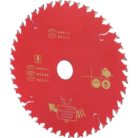 Hartmetall-Sägeblatt 40T 11000 U/min Präzisionstrennscheibe für Holzbearbeitungswerkzeuge 182x1,7x25,4-40T (1/5)