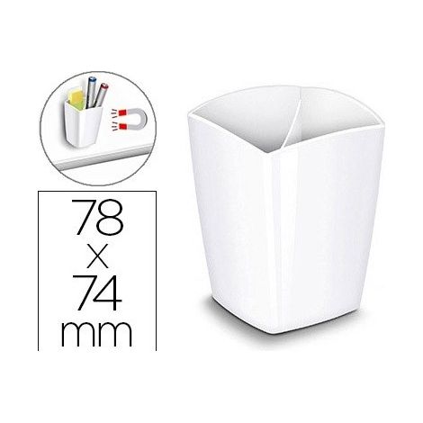 Cubilete portalapices cep magnetico blanco 78x74x95 mm