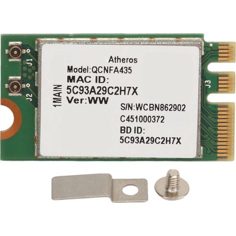 Carte WiFi M.2 NGFF QCNFA435 433Mbps 2.4GHz 5GHz Adaptateur sans fil avec Bluetooth 4.1 (1/5)