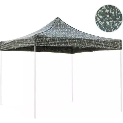 tetto per gazebo riviera in tessuto impermeabile e anti uv verde effetto militare 3x3 m