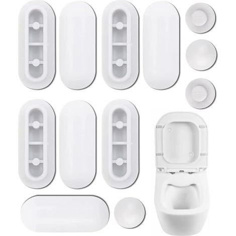 12 pezzi Tamponi universali per sedile WC, Tamponi per sedile WC, Tamponi universali per sedile WC, Tamponi per sedile WC, Tamponi di ricambio per sedile WC per casa, ufficio