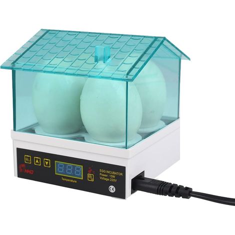 Small 4-hole incubator, egg incubator, mini duck incubator, temperature control, incubator with digital LED display for poultry (1/5)