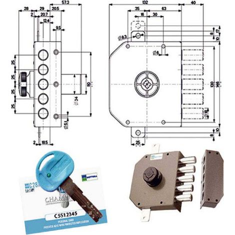 Serrure Sic.Triplice Dx Pompe 30621 Mottura