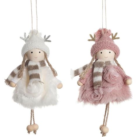 Engel-Weihnachtsbaumschmuck – 2er-Set – Weihnachtsbaumschmuck – Geschenkartikel und Deko – Raumdekoration