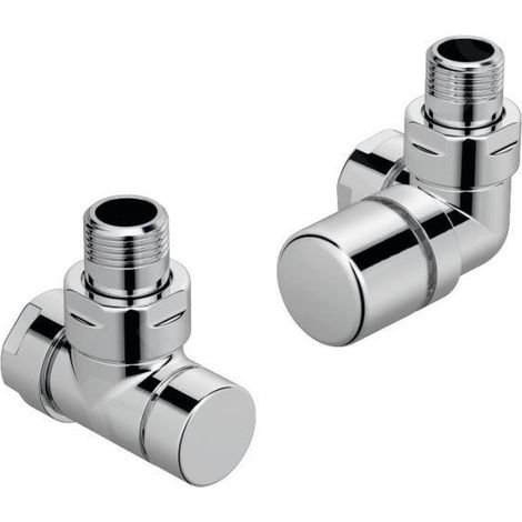 Zehnder Accessoires - Vanne d'angle droite Set G et raccord d'angle pour retour 1/2, chrome 838988