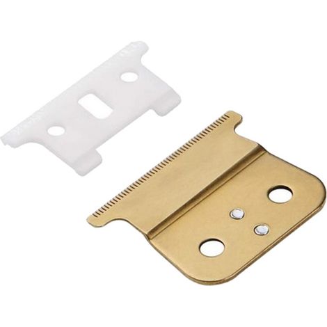 Trade-Shop Schneidsatz Schermesser/Scherkopf + Keramikklinge für Andis T-Outliner T-Blade-Trimmer 04710 Haartrimmer / Metall Keramik Gold Weiß