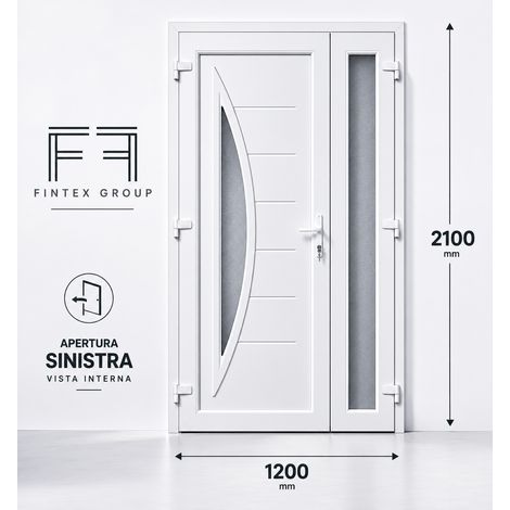 Fintex Porta d'ingresso IN PVC 2 ANTE M.5 1200x2100 APERTURA TIRARE A SINISTRA VISTA INTERNA - CONSEGNA IN 30 GIORNI (1/3)