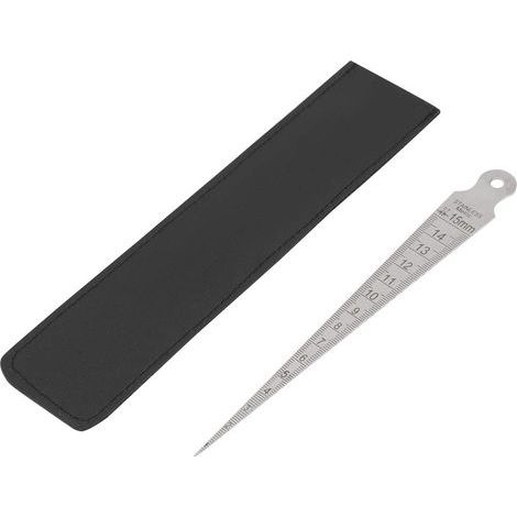 Jauge conique soudage – 0-15mm – acier inoxydable – wedge feeler gauge – inspection trou – règle (1/5)