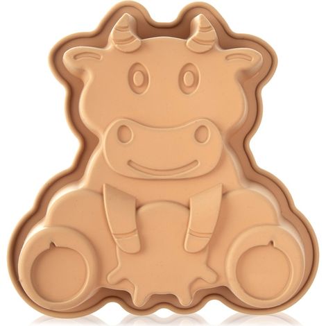Silikon-Backform für Kinderkuchen, Kuh, 20 x 19 x 4,5 cm