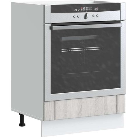 Oven Cabinet Lucca Grey Sonoma Engineered Wood vidaXL