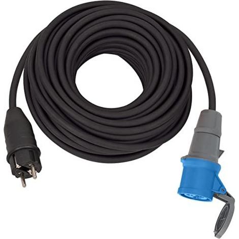 Brennenstuhl Cable prolongador negro industrial 25 metros