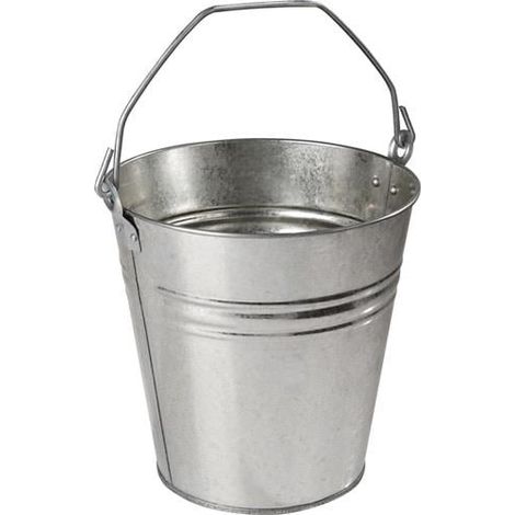 Eimer 9,5 l Stahlblech, verzinkt silber - 01OK28