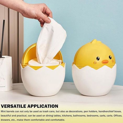 mini poubelle de bureau avec couvercle,poubelle de style mignon portable petit canard jaune,pour les chambres, Ja POUBELLE DE TABLE (1/5)