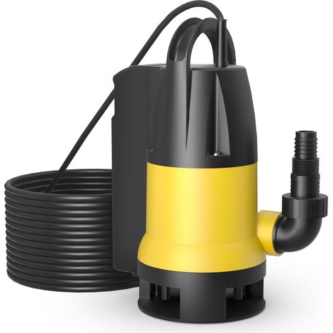 Wiltec Pompa sommersa acque nere 8000 l/h 400 w prevalenza 5 m Elettropompa a immersione (1/5)