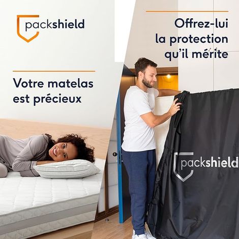Housse de Protection Matelas pour Déménagement et Stockage - Housse de Matelas 160x200 cm - Housse de Matelas Imperméable Oxford avec 4 Poignées pour Transport - Tailles Disponibles (1/2)