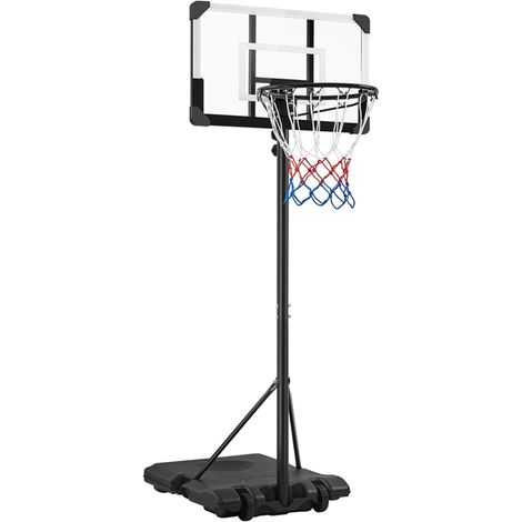 Yaheetech Canestro Bascket Camera Portatile Tabellone Canestro Altezza Regolabile 216 – 246 cm Nero/Bianco (1/5)
