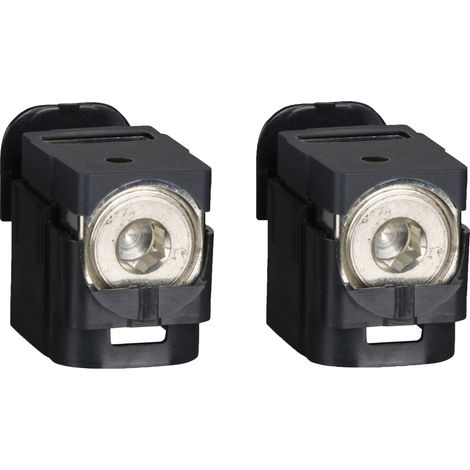aluminium bare cable connectors, ComPact NSX, for 1 cable 120 mm² to 185 mm², 250 A, set of 2 parts - LV429247
