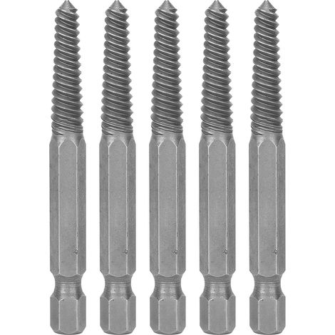 Lot de 5 extracteurs de vis 65 mm, tiges hexagonales en acier rapide pour retirer les goujons cassés ou endommagés (1/5)