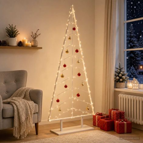 vidaXL Albero di Natale in metallo con supporto KUOPIO 210 cm Acciaio (1/5)