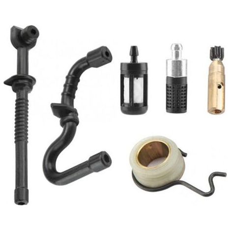 Ölfilter-Wartungsset für Ölpumpe, Schneckenrad, Kraftstoffleitung, Ersatzteile für STIHL MS180 MS170 170 180 018 017 Kettensäge, 6-teilig (1/5)