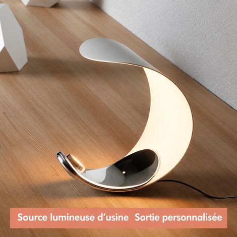 Lampe de table tactile design lune forme C métal 5W chevet L230xW210xH260 mm 34 × 30 × 28 cm 1,1 kg – Livraison gratuite (1/5)