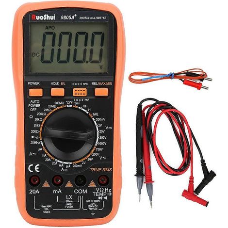 Multimètre numérique 9805A : mesure de température, de résistance et de capacité, détecteur électrique