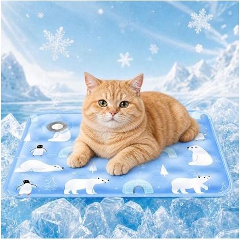 Tapis Rafraichissant Chien Chat, Tapis Auto-Rafraîchissant Animaux, 40x50cm Coussin Rafraîchissant Imperméable Pliable, Facile à Nettoyer, pour Chiens et Chats en été Chaud