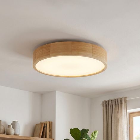Deckenlampe Holz rund 47 cm Wohnzimmer Flur