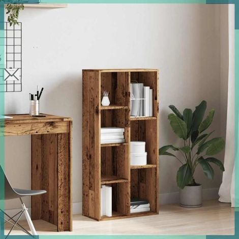 Bibliothèque - 855964 - vieux bois - 50 x 25 x 104 cm - bois d'ingénierie (1/5)