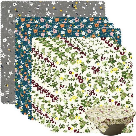 Juego de 9 envoltorios de cera de abeja orgánica en combinación S/M/L，envases reutilizables sin plástico para alimentos (1/5)