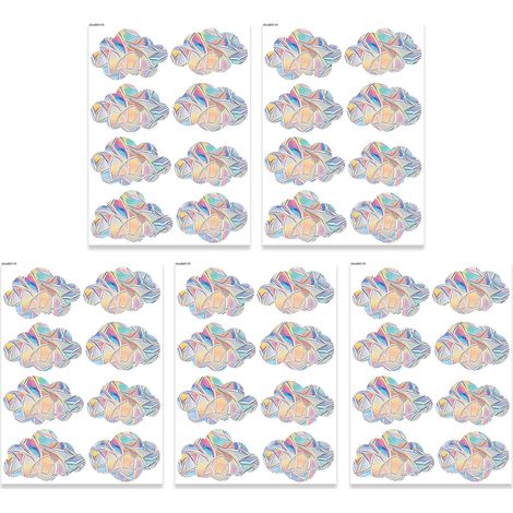 Autocollant Vitre - Décals Prisme Anti-Collision Oiseaux - Pour Portes Et Fenêtres En Verre - Lot De 12 Pièces (1/5)