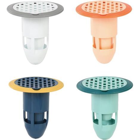 4 Pièce Bouchons de Vidange de Sol de Douche, Anti-odeurs Connecteurs, Caoutchouc Drain de Sol Douche, Convient pour Salle de Bain, Cuisine, Toilettes, Salle des Machines à Laver, I'hôtel (1/5)