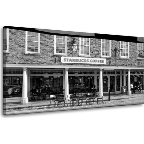 Starbucks Architektur-Leinwanddruck 80x40 cm