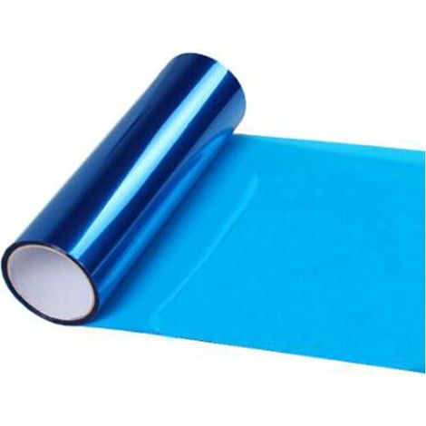 (Blue) Self-adhesive vinyl film – 30 cm x 120 cm – for fog lights and tail lights in the car YMYNY
