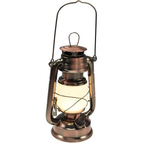 Lanterne de camping LEDLampe de camping à piles, à intensité variable, avec support, design rétro vintage (1/5)