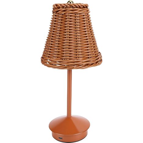 Asixxsix Lampe de Table en Rotin Boho, Lecture LED Rechargeable (1/5)