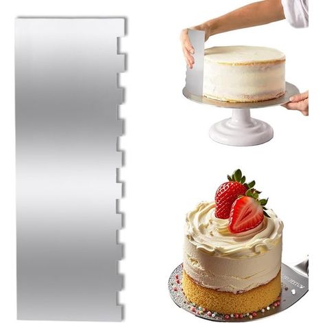 Spatola in acciaio inossidabile per decorare torte e pasticcini, strumento per glassa e crema al burro (1/5)