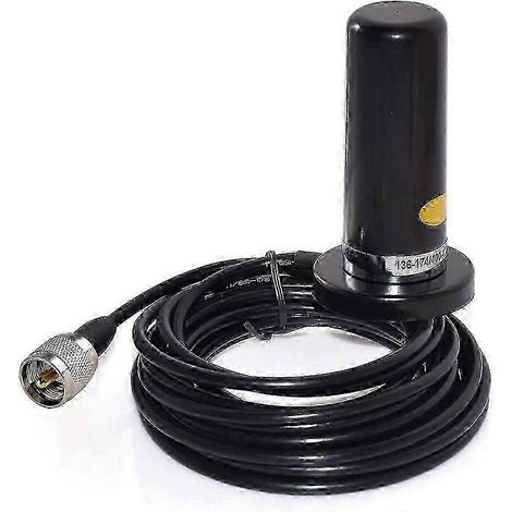 Antenne double bande véhicule avec base magnétique et câble RG316 5 m - VHF UHF (1/5)
